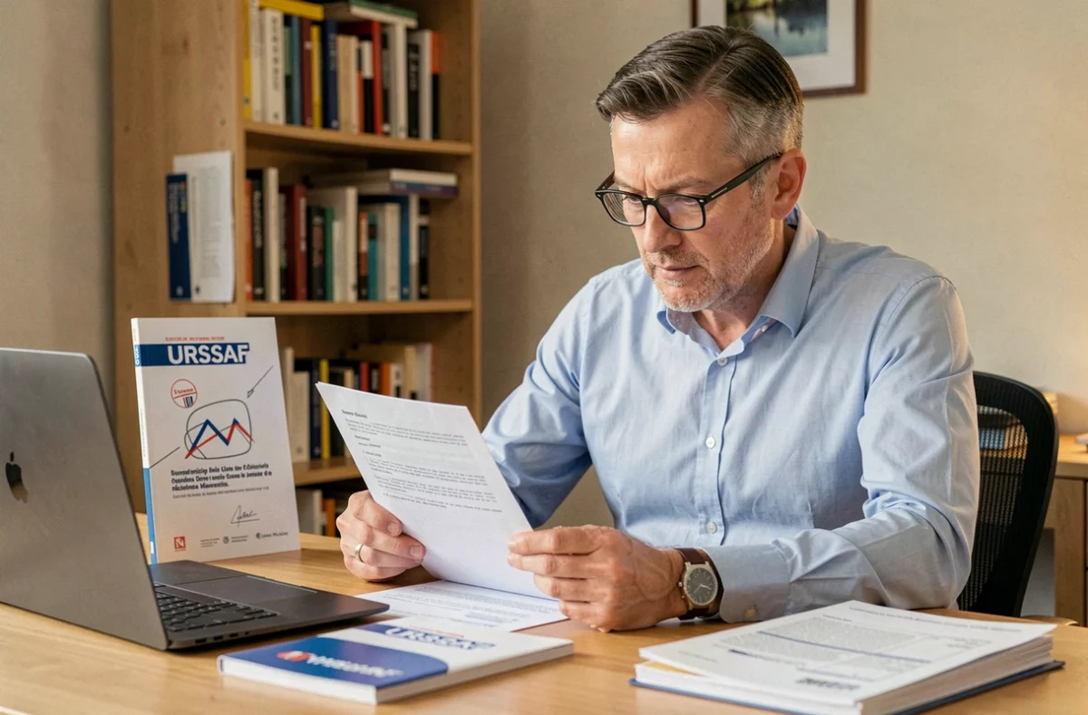 Professeur indépendant déclaré en services à la personne dans son bureau à Pontoise